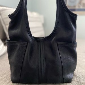 Rough & Tumble leather bag in Black